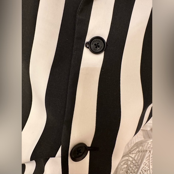 Brand new Versace men’s jacket black and white striped 54 size - Picture 7 of 10